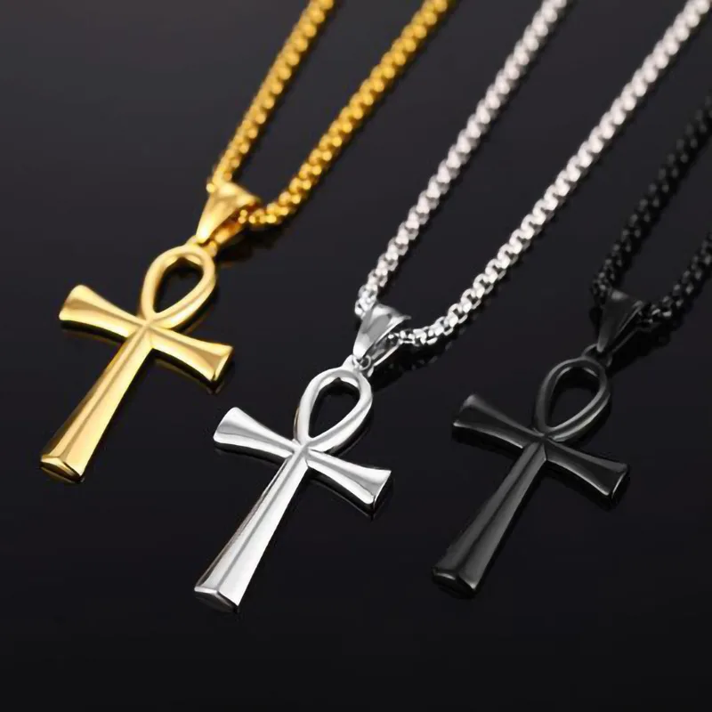 Women'S Egyptian Accessories - Colar egípcio ankh de aço inoxidável