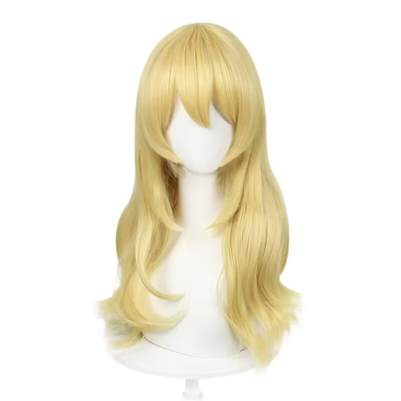 Women'S Yellow Accessories - 60cm longo amarelo loiro solto ondulado