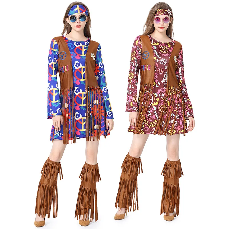 Women'S Accessories In The 60S - Halloween disco vestido 70s 60s hippie
