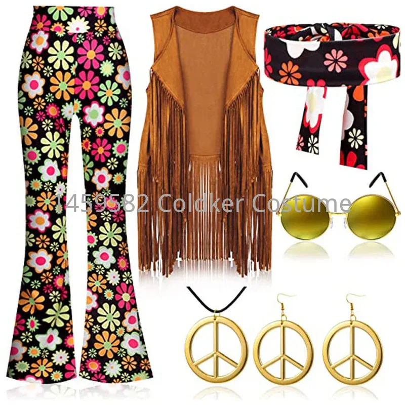 Women'S Accessories In The 60S - Traje hippie feminino paz amor meninas