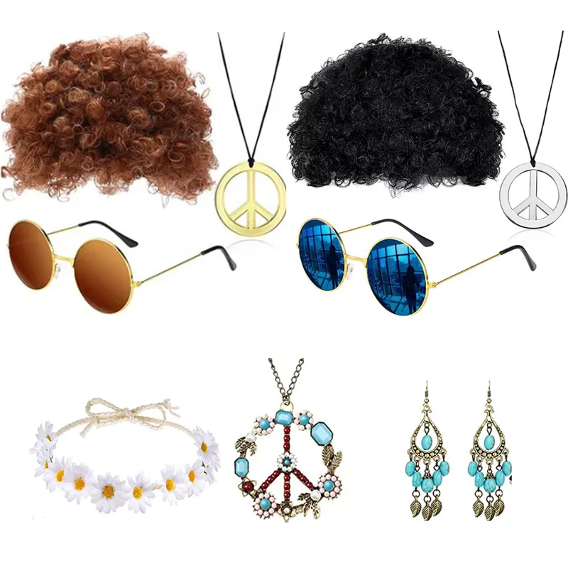 Women'S Accessories In The 60S - Conjunto de Acessórios Hippie dos Anos