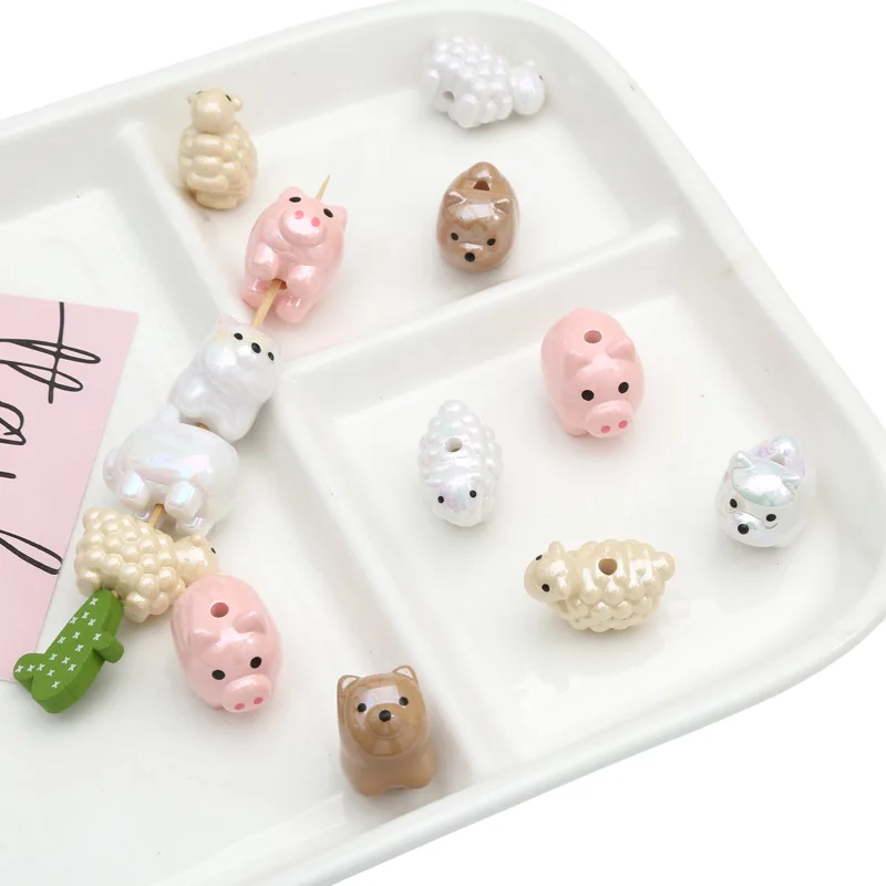 Women Accessories For Hand - Grânulos de animais acrílicos ovelha porco