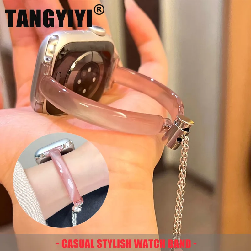 Resin Bangle Bracelet - Pulseira olho de gato para apple
