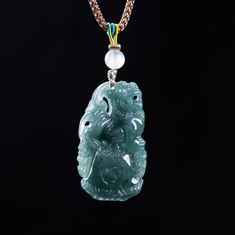 Women Accessories Gift - Pingente Pixiu de Jadeíta Birmanesa, Talismãs