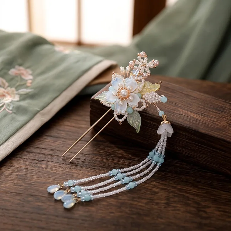 Women Accessories For Hand - Grampo de Cabelo Hanfu Artesanal com