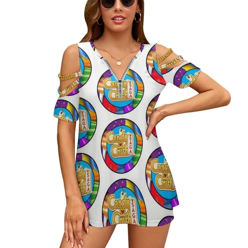 Women Accessories App - Doces esmagamento arco-íris doces feminino zíper