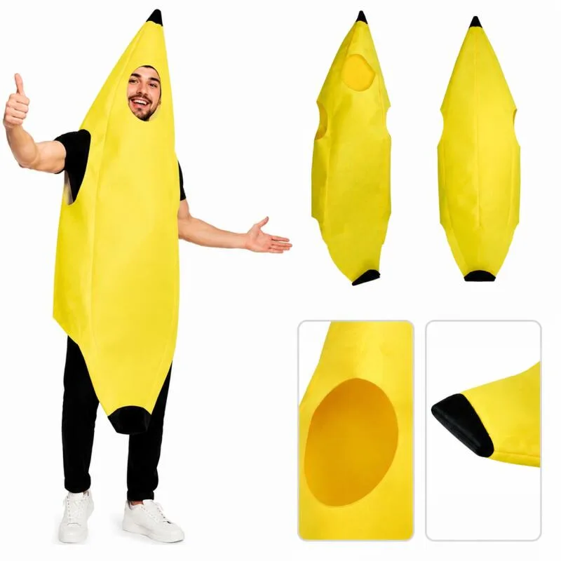 Women'S Yellow Accessories - Fantasia de Banana para Adultos, Macacão