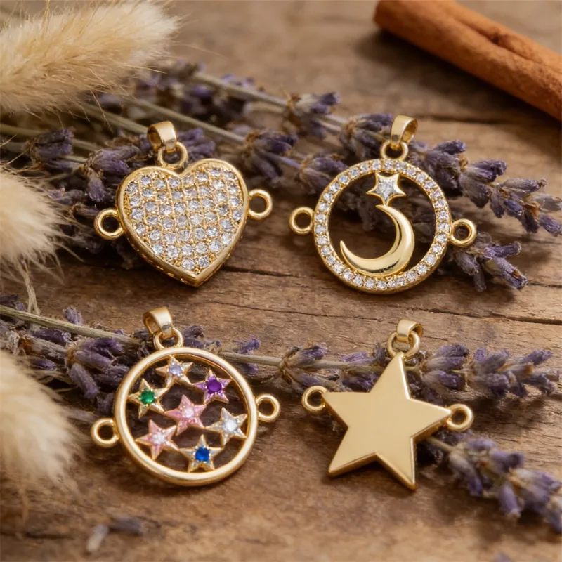 Women Accessories Bracelet - 2 pçs conectores de ligação bronze