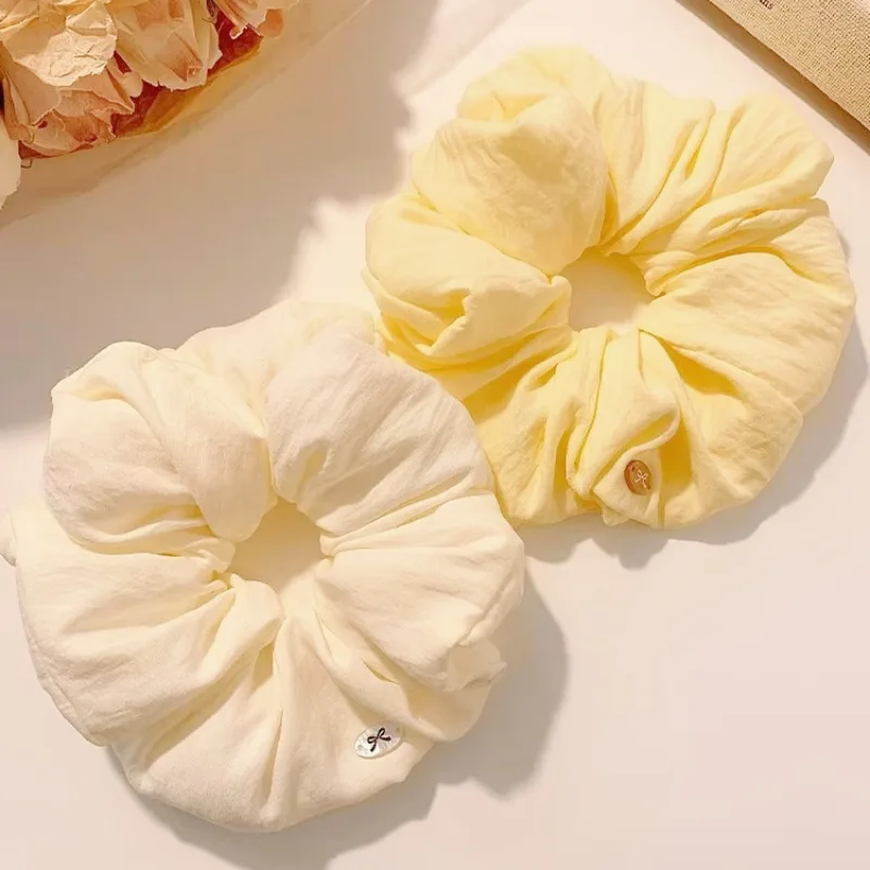 2 Peças de Scrunchies de Algod - Women'S Yellow Accessories avaliação e preço