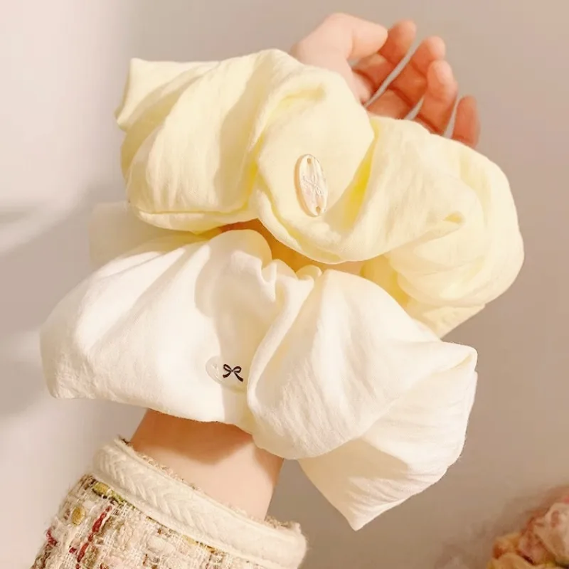 2 Peças de Scrunchies de Algod - Women'S Yellow Accessories avaliação e preço