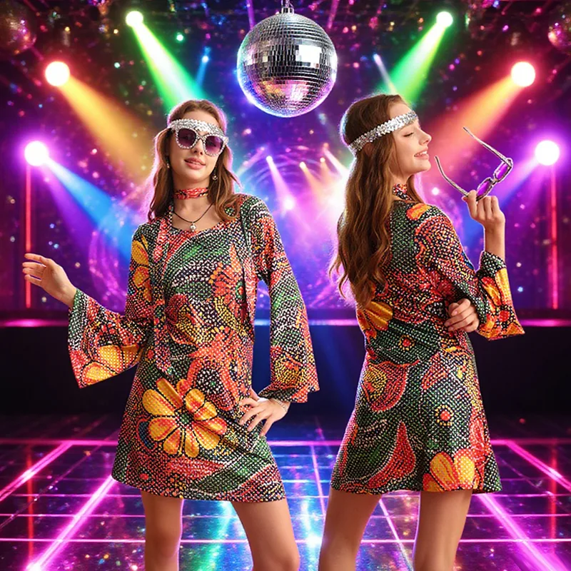 Vestido de discoteca dos anos  - Women'S Accessories In The 60S avaliação e preço