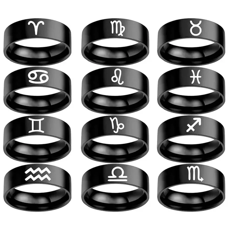 12 anéis de sinal do zodíaco d - Women Accessories Name In English avaliação e preço