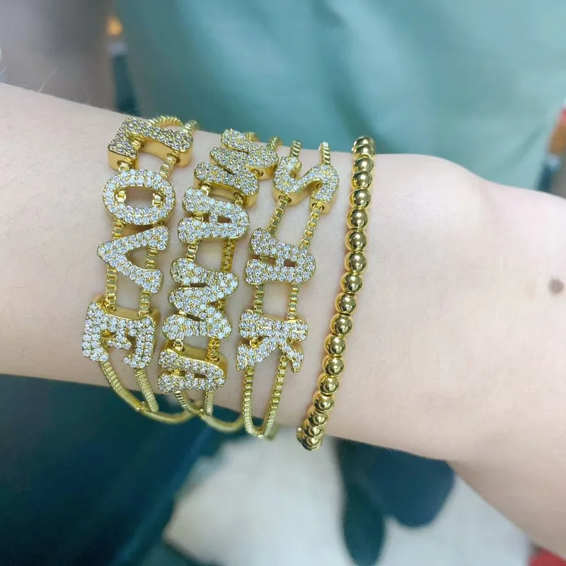 Pulseira de nome DIY em ouro d - Women Accessories Name In English avaliação e preço