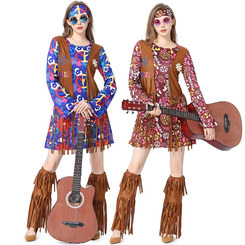 Halloween disco vestido 70s 60 - Women'S Accessories In The 60S avaliação e preço