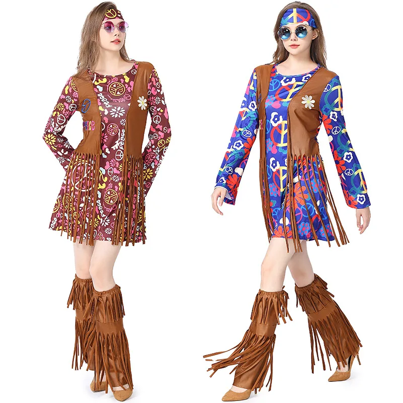 Halloween disco vestido 70s 60 - Women'S Accessories In The 60S avaliação e preço
