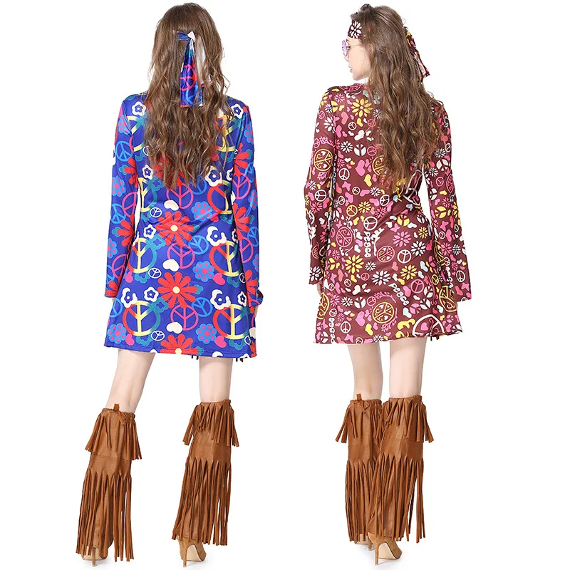Halloween disco vestido 70s 60 - Women'S Accessories In The 60S avaliação e preço