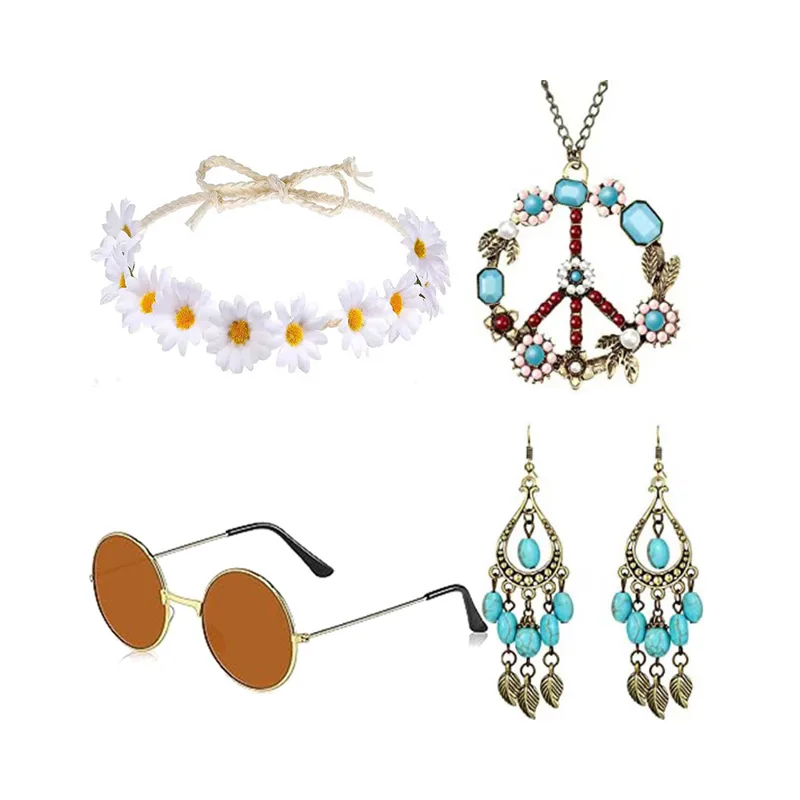 Conjunto de Acessórios Hippie  - Women'S Accessories In The 60S avaliação e preço