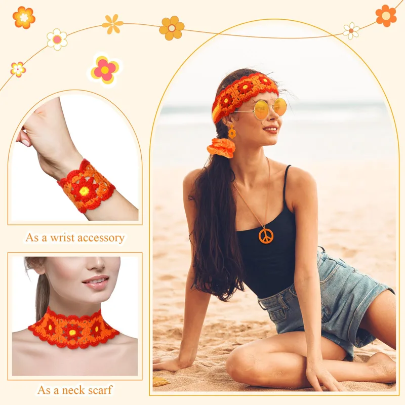 5 Peças de Acessórios Hippie d - Women'S Accessories In The 60S avaliação e preço