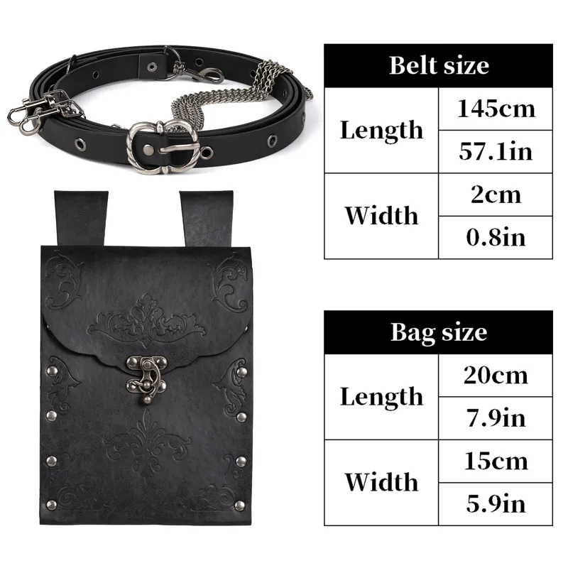 Bolsa Steampunk Medieval Vikin - Women Knight Accessories avaliação e preço