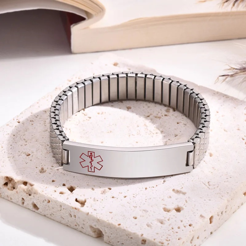 Vnox-Aço Inoxidável Medical Al - Resin Bangle Bracelet avaliação e preço