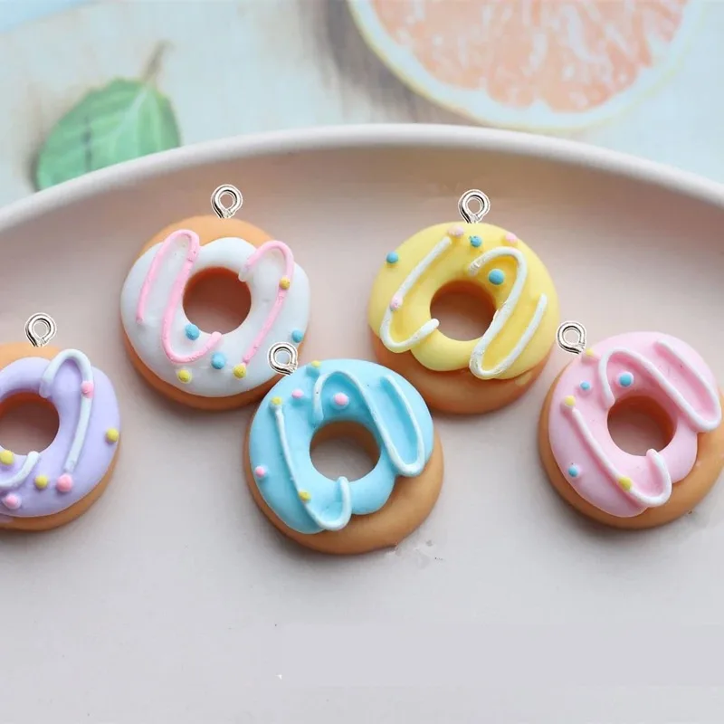 10 pçs kawaii cor donut resina - Resin Bangle Bracelet avaliação e preço