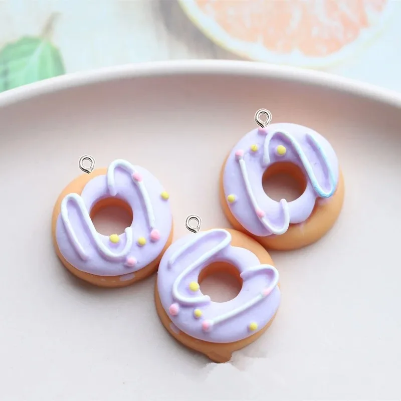 10 pçs kawaii cor donut resina - Resin Bangle Bracelet avaliação e preço