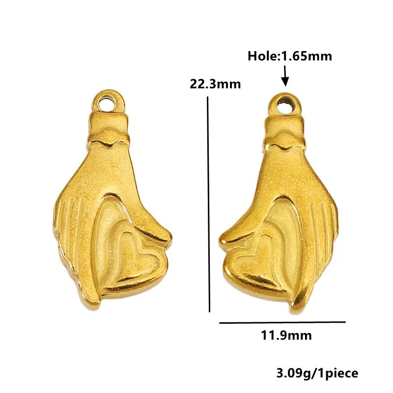 5 Peças de Pingentes de Aço In - Women Accessories Bracelet avaliação e preço
