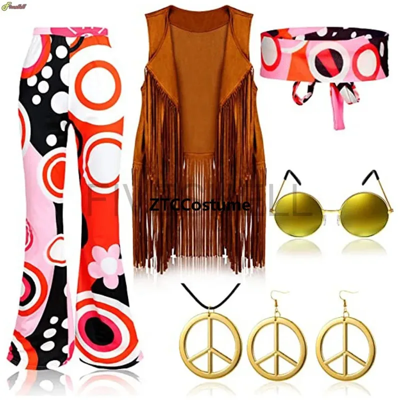 Fantasia Hippie Feminina Anos  - Women'S Accessories In The 60S avaliação e preço