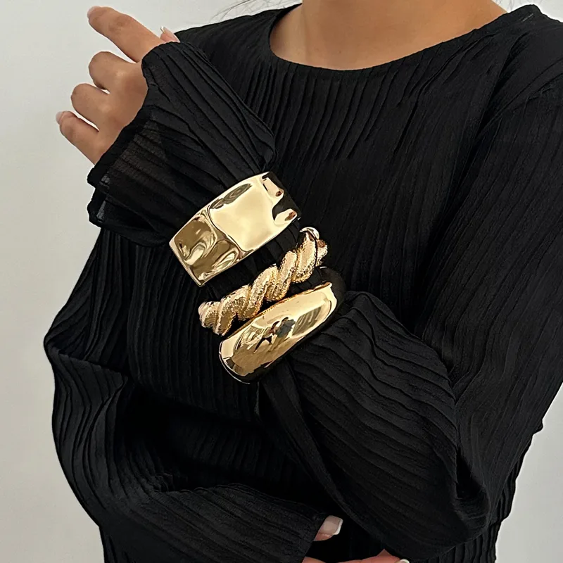 Vintage cor de ouro hip hop me - Resin Bangle Bracelet avaliação e preço