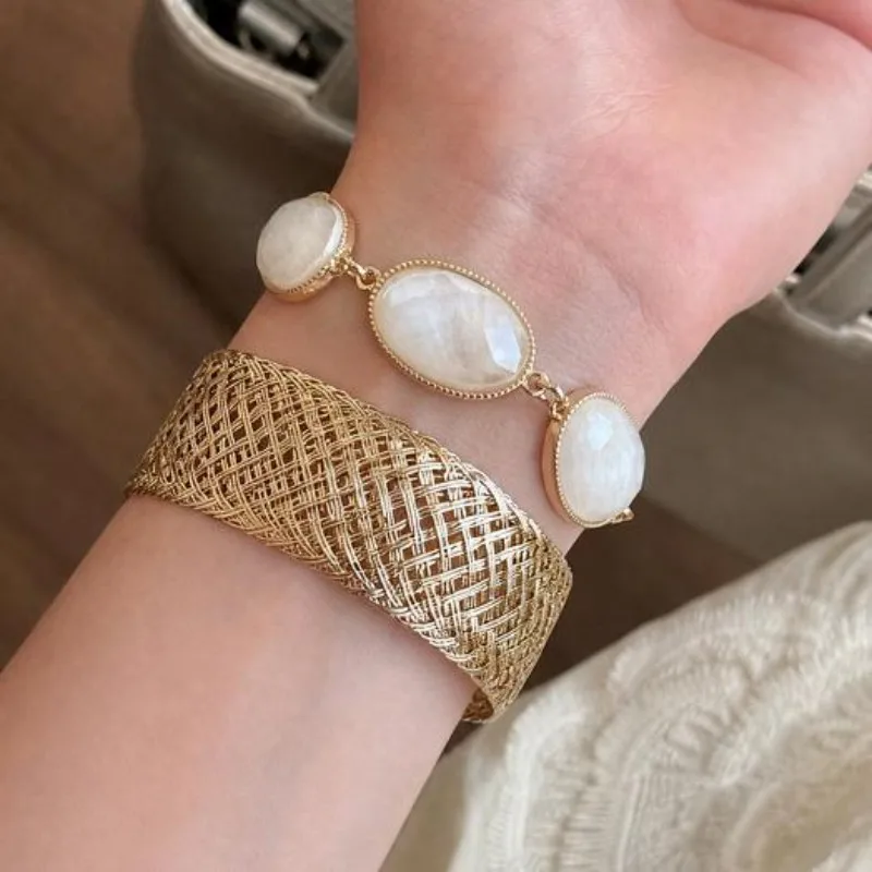 Pulseira Oval de Resina Trança - Resin Bangle Bracelet avaliação e preço