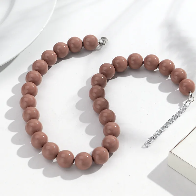 Colar Choker de Contas Acrílic - Resin Bangle Bracelet avaliação e preço