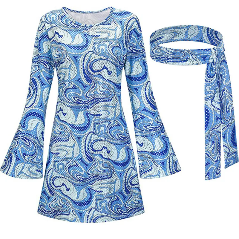 Feminino 60s 70s floral disco  - Women'S Accessories In The 60S avaliação e preço