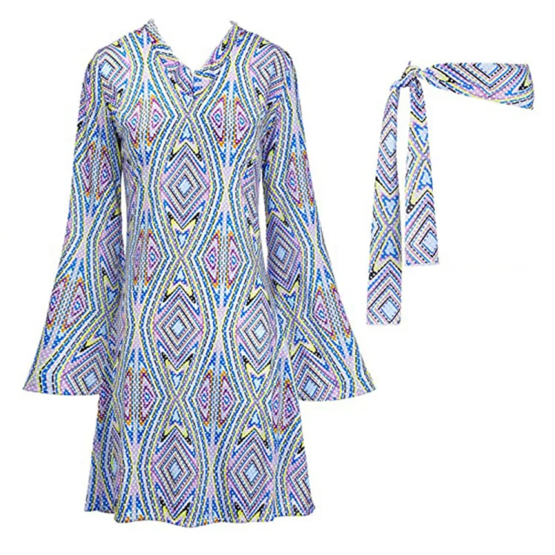 Feminino 60s 70s floral disco  - Women'S Accessories In The 60S avaliação e preço