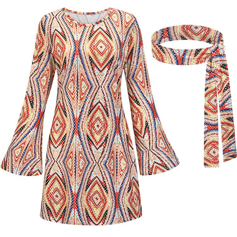 Feminino 60s 70s floral disco  - Women'S Accessories In The 60S avaliação e preço