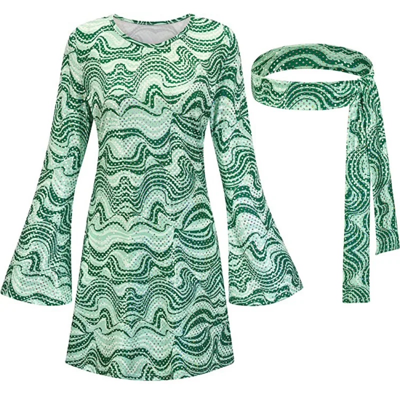 Feminino 60s 70s floral disco  - Women'S Accessories In The 60S avaliação e preço