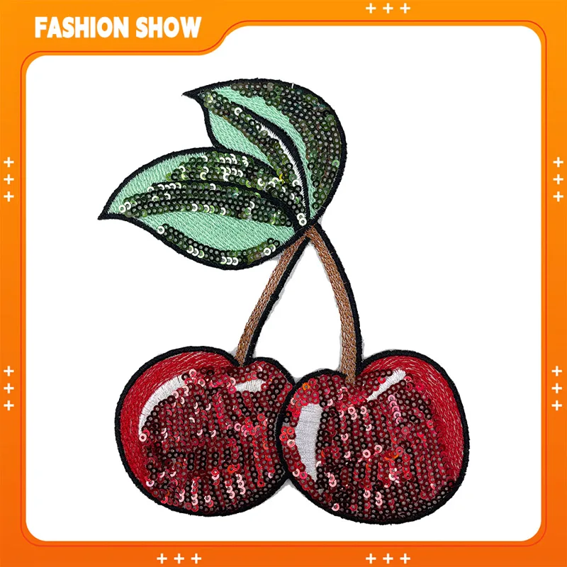 Aplique de Bordado de Cereja c - Accessories Brand For Women avaliação e preço