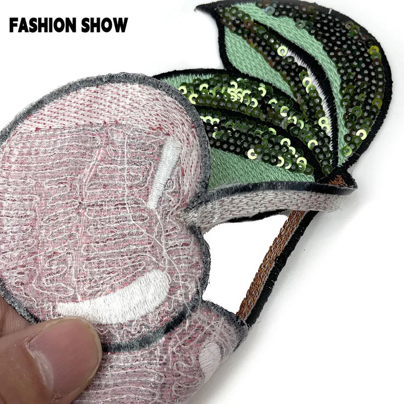 Aplique de Bordado de Cereja c - Accessories Brand For Women avaliação e preço