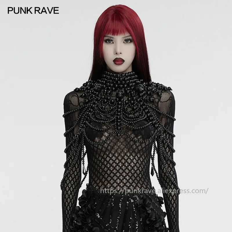 PUNK RAVE Colar Gótico Feminin - Women Accessories For Hand avaliação e preço