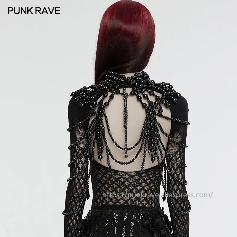 PUNK RAVE Colar Gótico Feminin - Women Accessories For Hand avaliação e preço