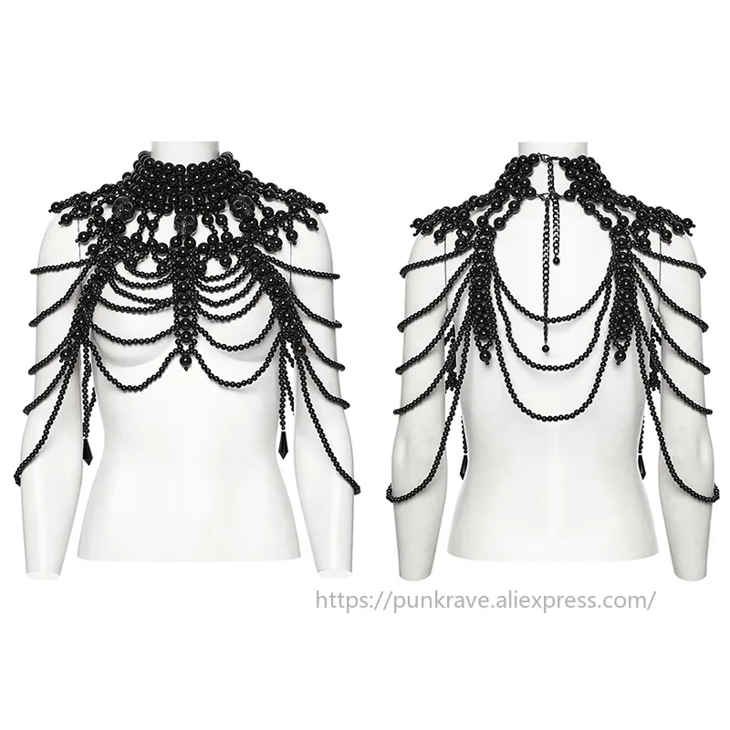 PUNK RAVE Colar Gótico Feminin - Women Accessories For Hand avaliação e preço