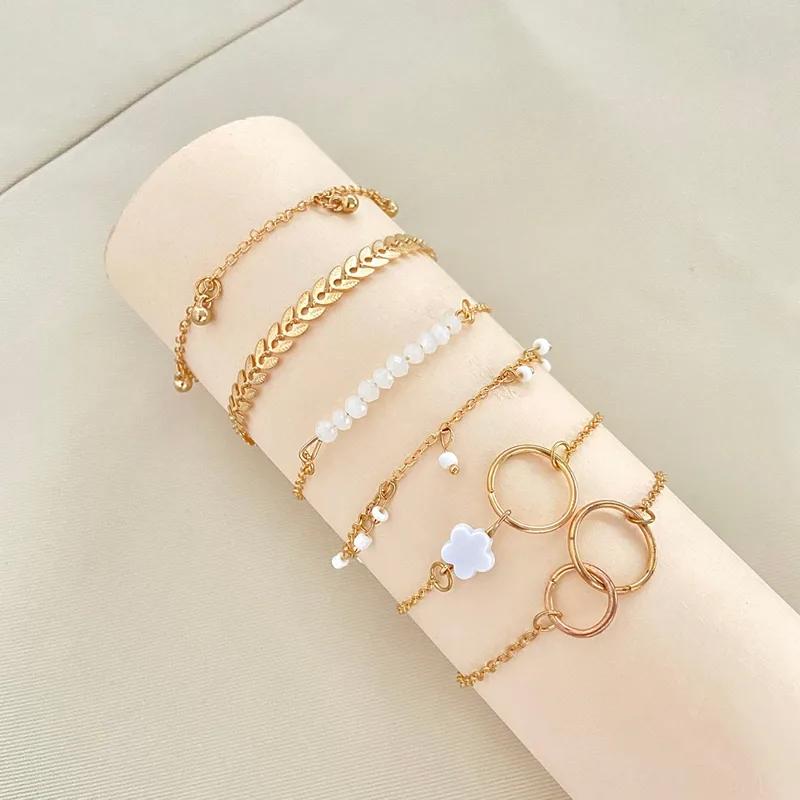 6 peça conjunto de ouro cor ge - Resin Bangle Bracelet avaliação e preço