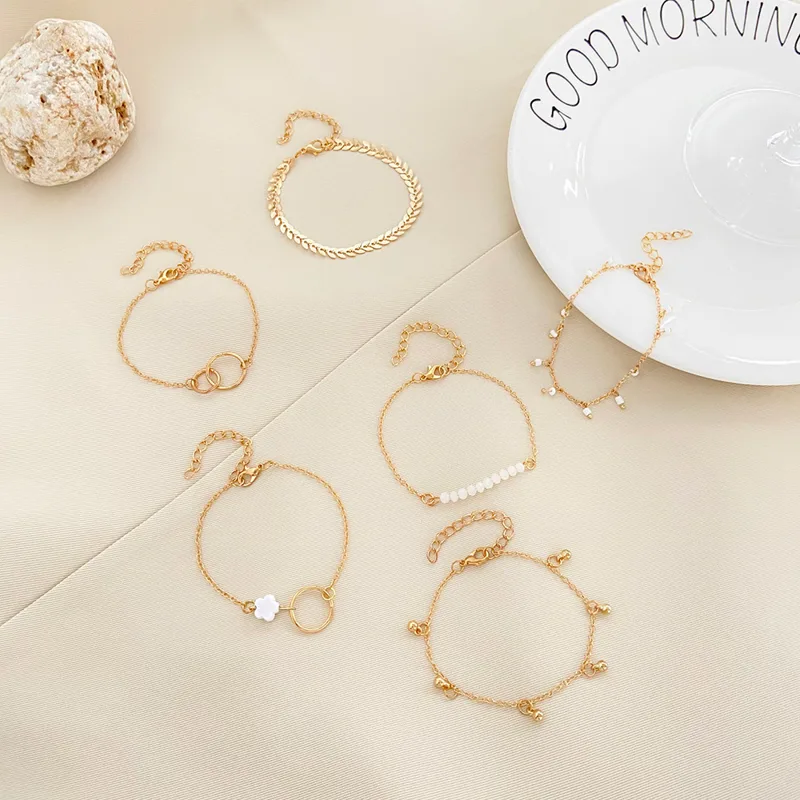 6 peça conjunto de ouro cor ge - Resin Bangle Bracelet avaliação e preço