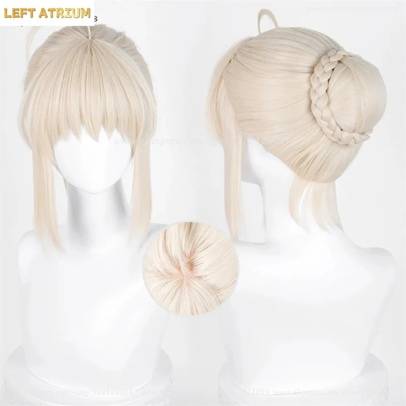 Peruca de cosplay saber altria - Women'S Yellow Accessories avaliação e preço