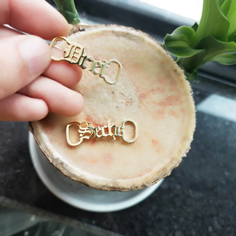 Aço inoxidável nome personaliz - Women Accessories Name In English avaliação e preço