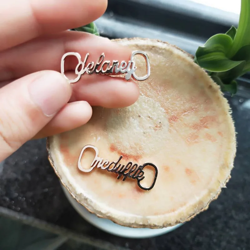 Aço inoxidável nome personaliz - Women Accessories Name In English avaliação e preço