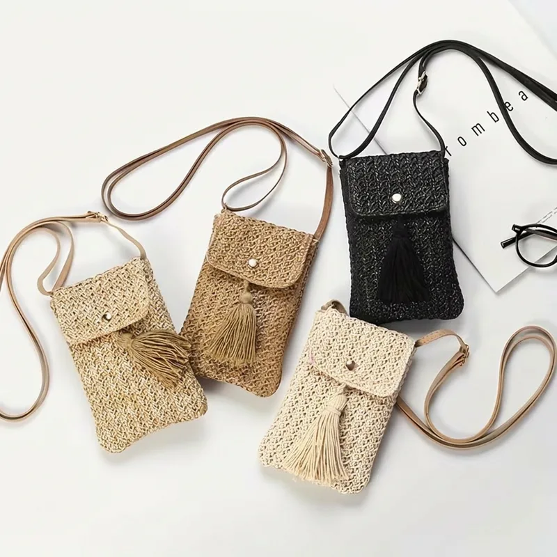 Bolsa Transversal de Palha Fem - Women Accessories Pouch avaliação e preço