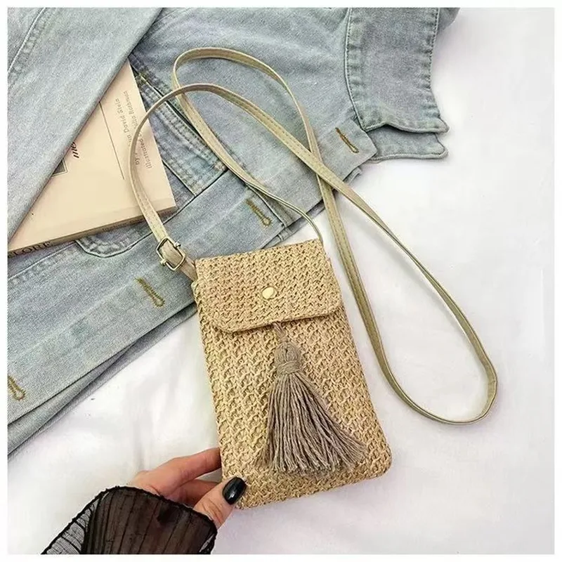Bolsa Transversal de Palha Fem - Women Accessories Pouch avaliação e preço