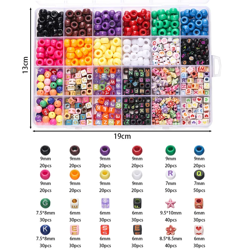 1 Caixa de Miçangas Acrílicas  - Women Accessories Bracelet avaliação e preço