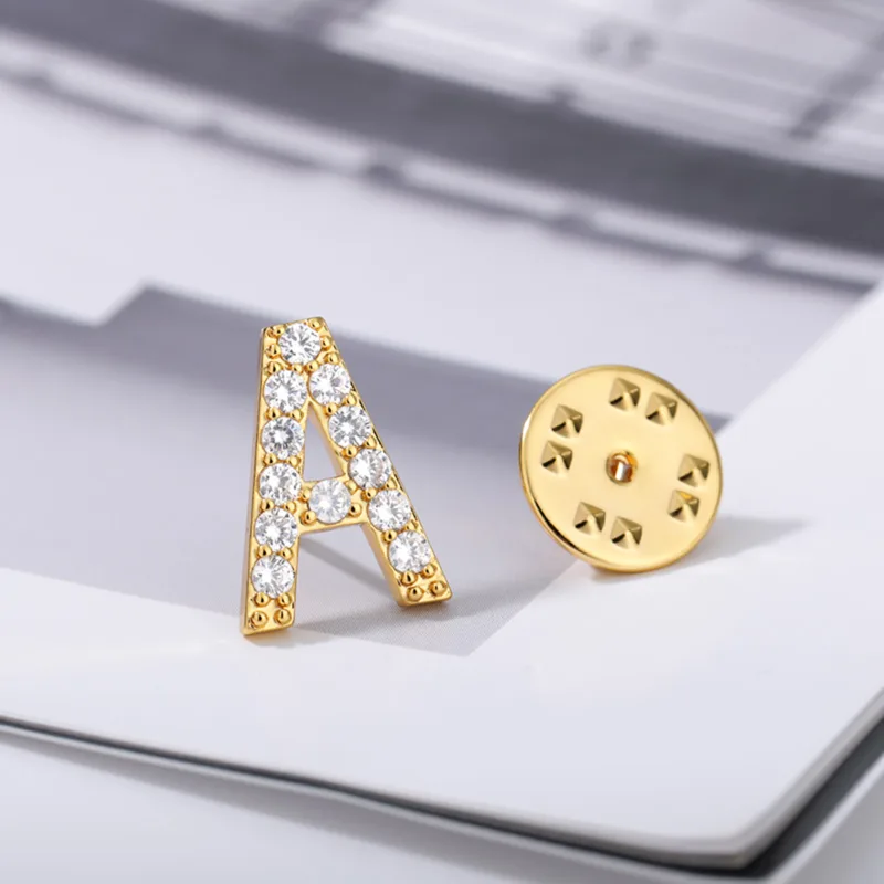 Broches Shiny Zircon Letter pa - Women Accessories Name In English avaliação e preço